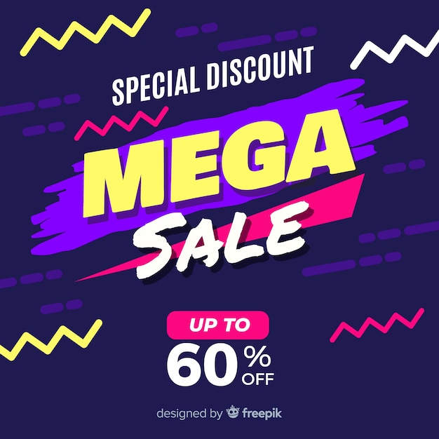 Promozionale mega vendita banner concept