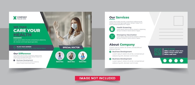 Promotional postcard design business design post card design health care medical post card design