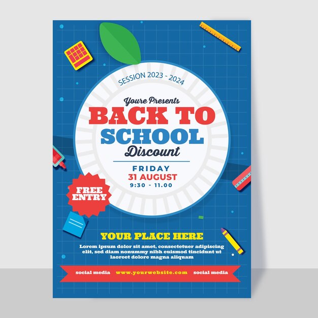 Promotional poster for back to school day