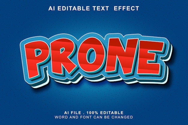 Prone 3d Text Effect