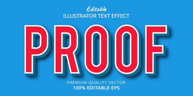 Proof Editable Text Style Effect