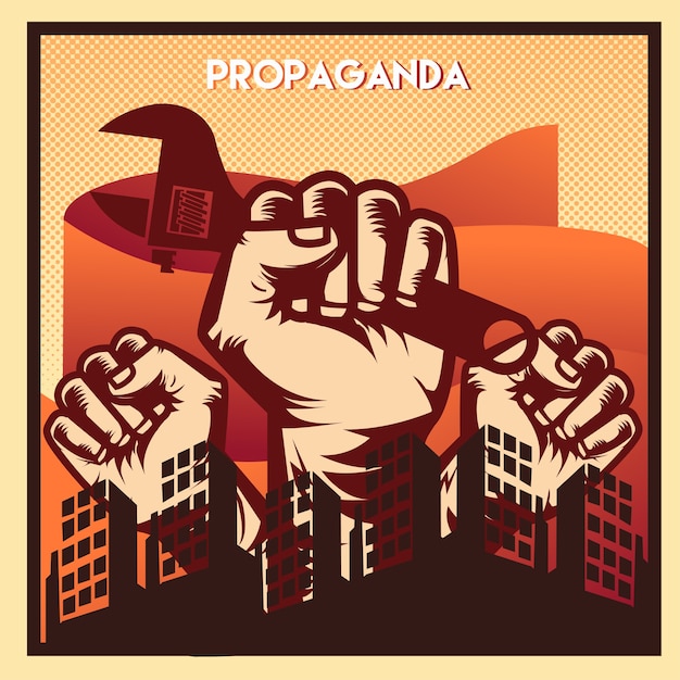 Vector propaganda-poster