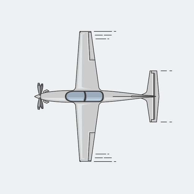 Vettore illustrazione di aeromobili a propulsione