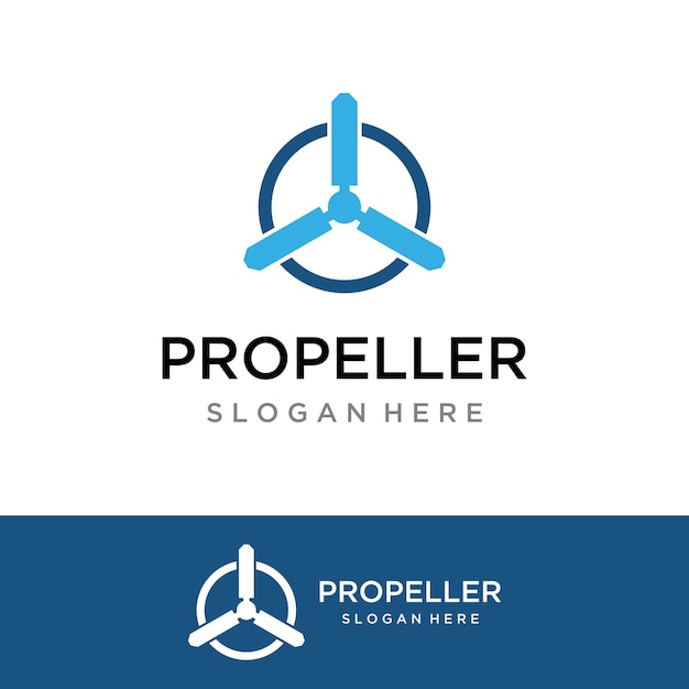 Propeller abstract logo template design of airplane windmill fanLogo for aviationcompanybrandindustry With a modern concept