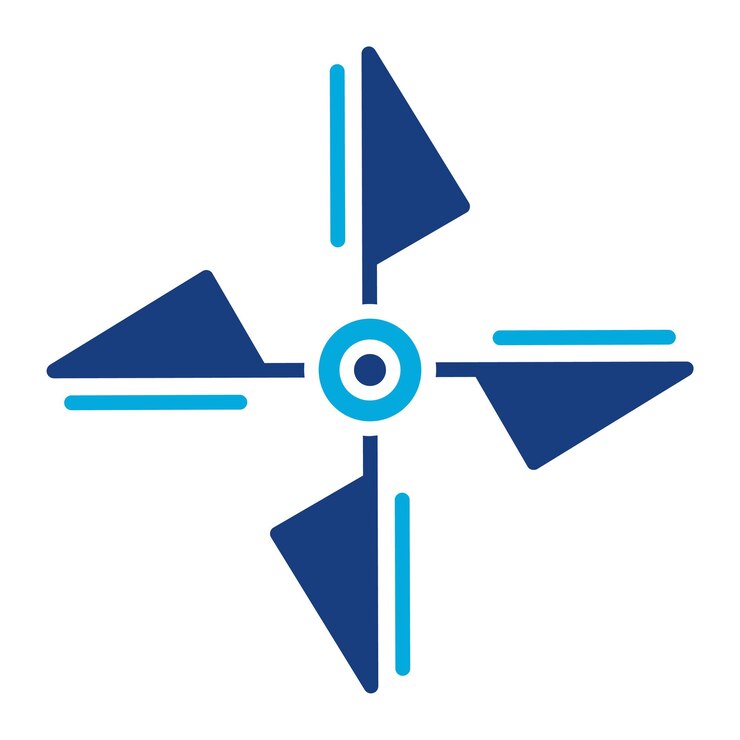 Vector propeller duotone illustration