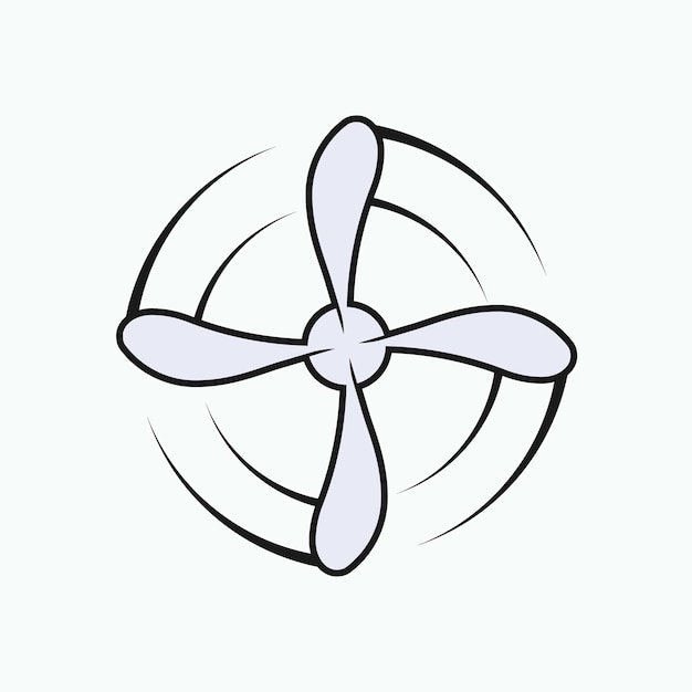 Vector propeller icon turbine fan symbol