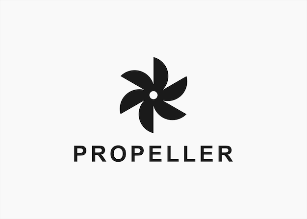 propeller logo design vector silhouette illustration