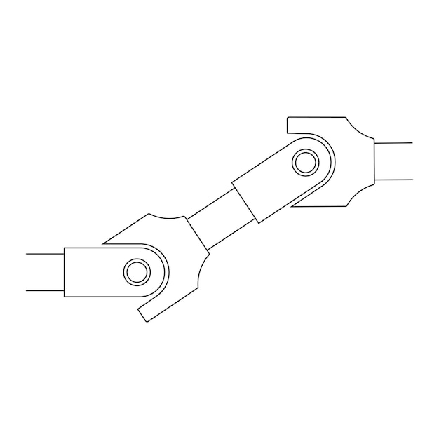 Vector propeller shafts and universal joints icon