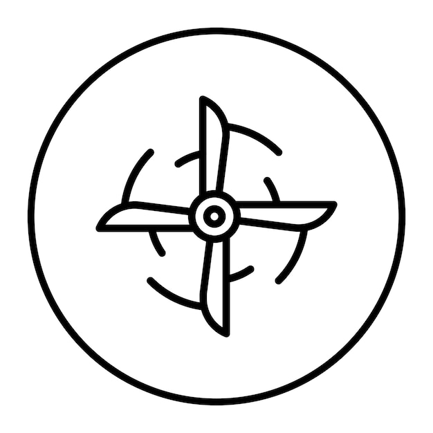 航空アイコンセットのプロペラベクトルアイコンのイラスト