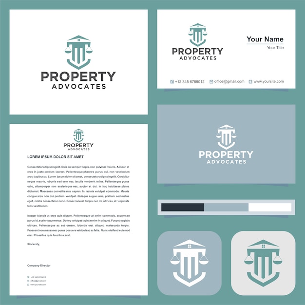 Property advocates logo and business card  