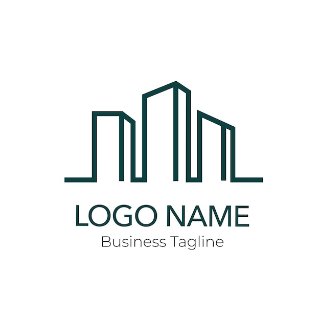 коллекция шаблонов дизайна логотипа агентства недвижимости