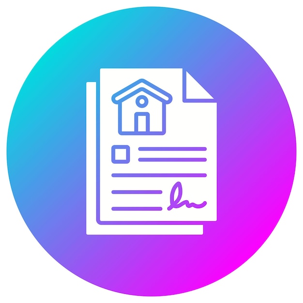 Vector property agreement vector icon can be used for real estate iconset