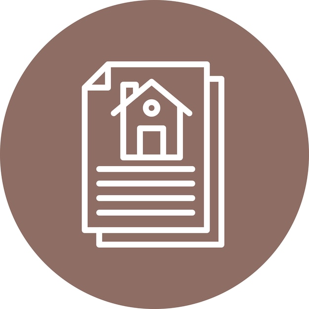 Property Agreement vector icon illustration of Real Estate iconset