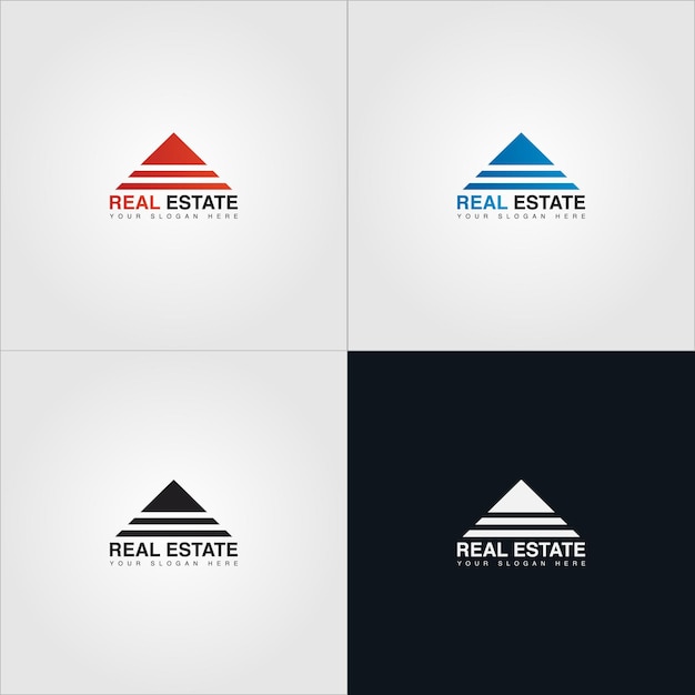 Недвижимость и строительство креативный дизайн логотипа