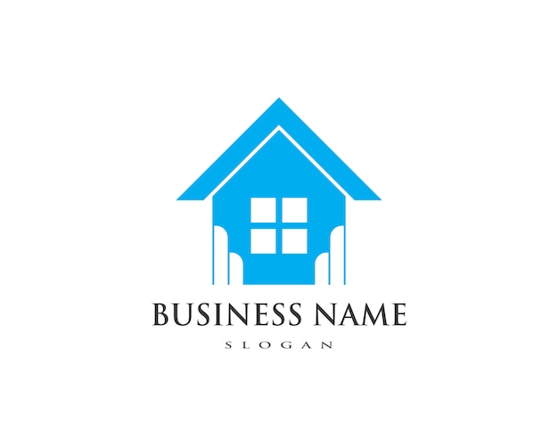 プロパティと建設ビジネスコーポレートサインのロゴデザイン