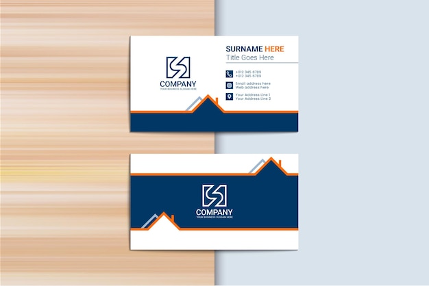 Property business card templates design for real estate company