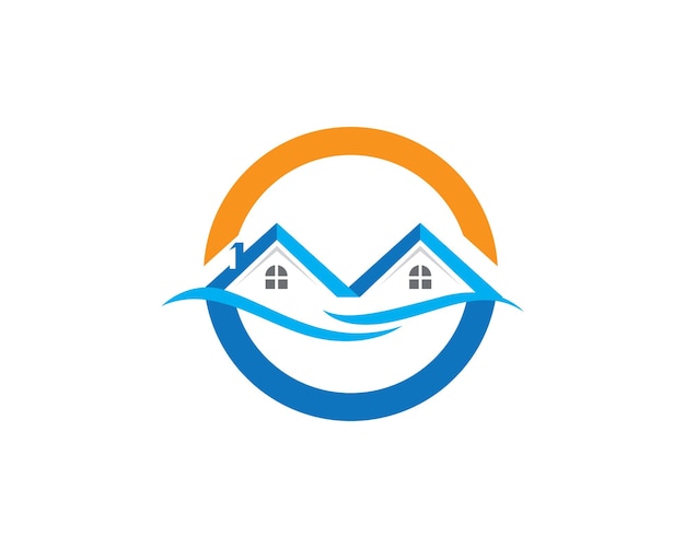 Недвижимость и строительство Дизайн логотипа для корпоративного корпоративного знака
