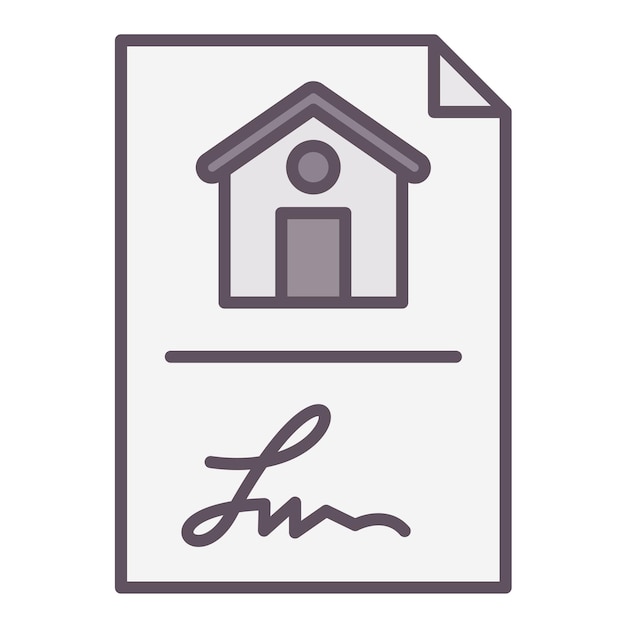 Vector property contract icon vector image can be used for real estate