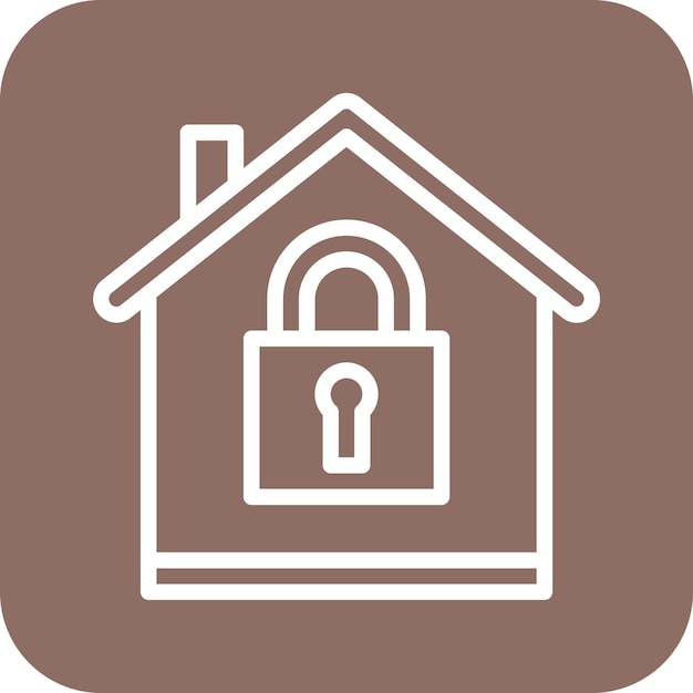 Property Lock vector icon illustration of Real Estate iconset