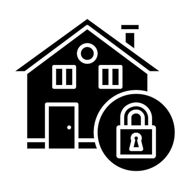 Property Lock Vector Illustration Style