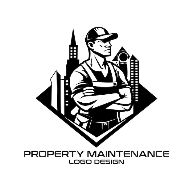 Vector property maintenance vector logo design