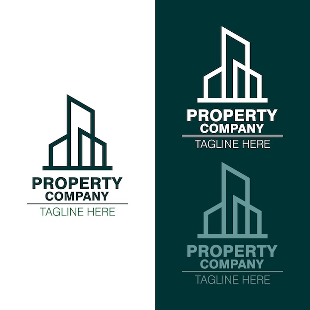 Property and real estate company logo abstract