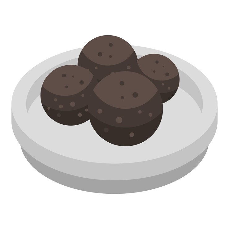 Vector propolis balls icon isometric of propolis balls vector icon for web design isolated on white background