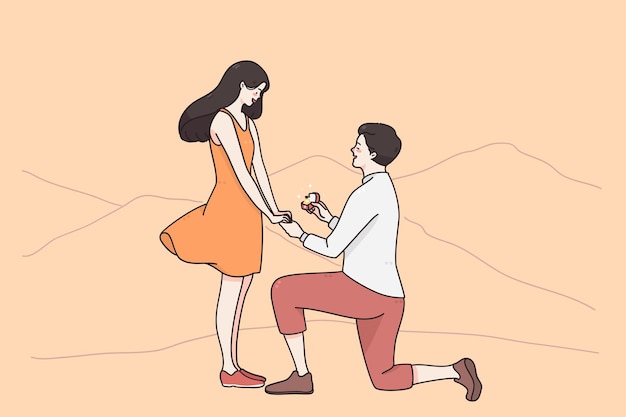 Proposal engagement dating concept