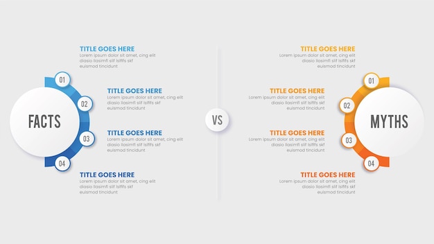 Vector do and don't, pros and cons, comparison chart infographic template design