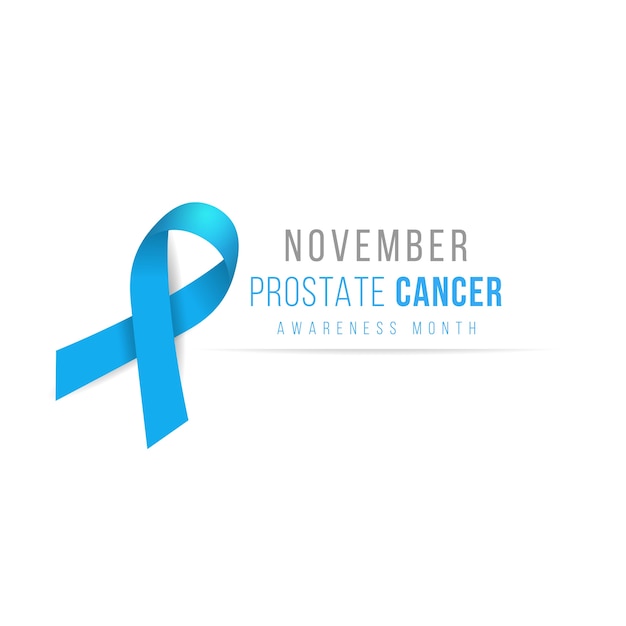 Prostate Cancer Blue Awareness Ribbon Background