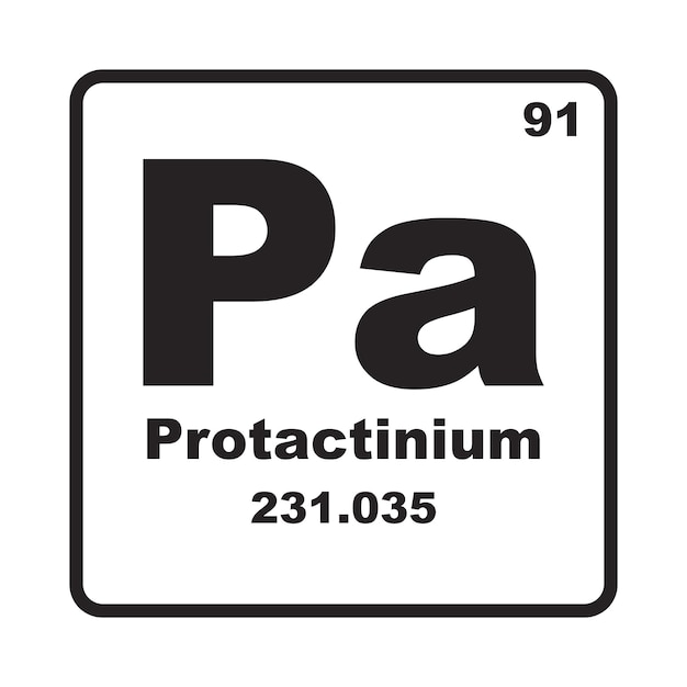 Protactinium-elementpictogram