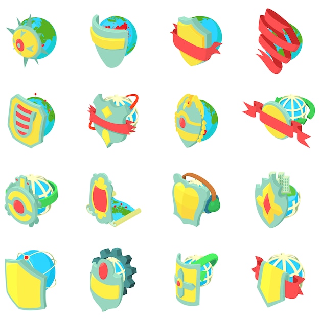 Protect the earth icon set