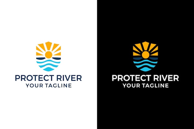 Protect river logo design