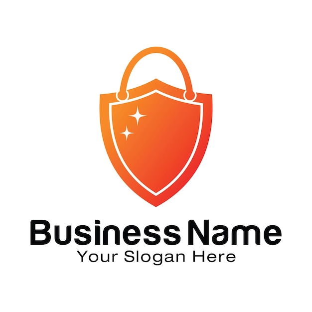 Protect shop logo design template