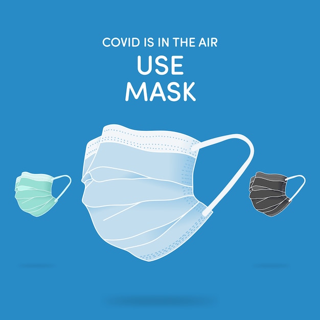 Vector protect yourself from covid-19 use mask