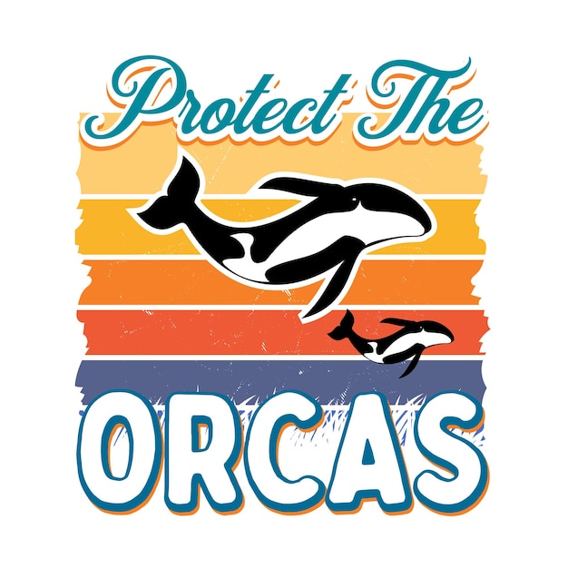 Protected the orca's tshirt design