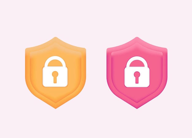 保護アンチウイルスデータセキュリティの概念ロック付きデータセキュリティ保護バナー