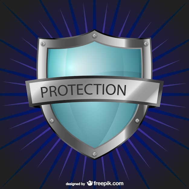 Protection logo with shield