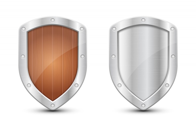 Protection metallic shield  isolated 