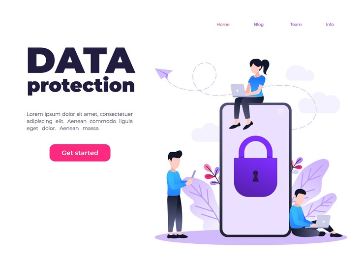 Vector protection of mobile data and personal information, mobile phone with lock