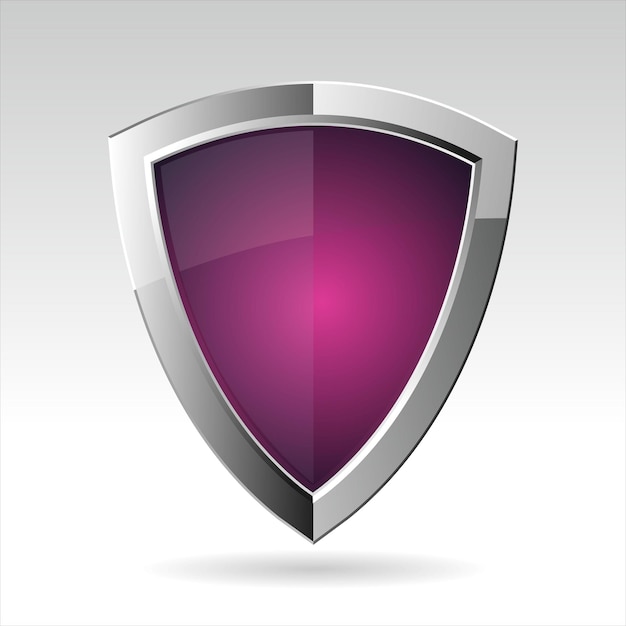 Vector protection shield concept  security label safety badge icon