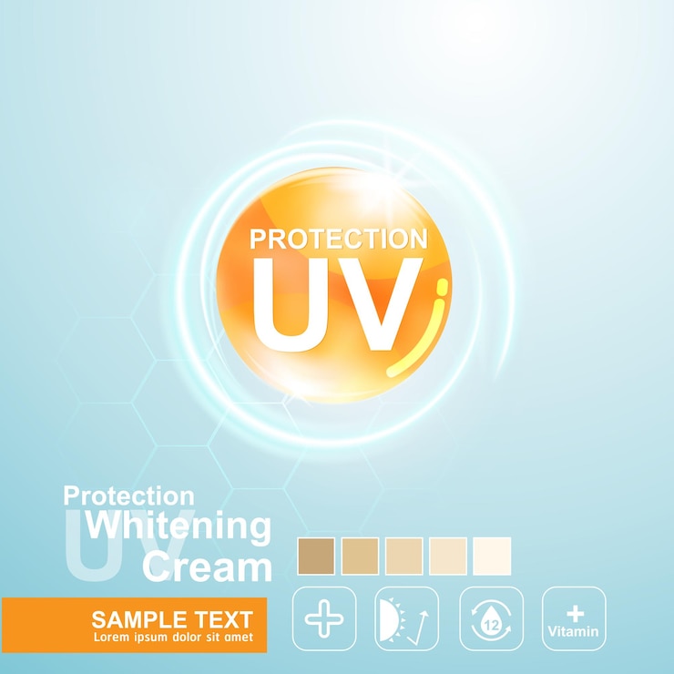 Vector protection uv and whitening background template