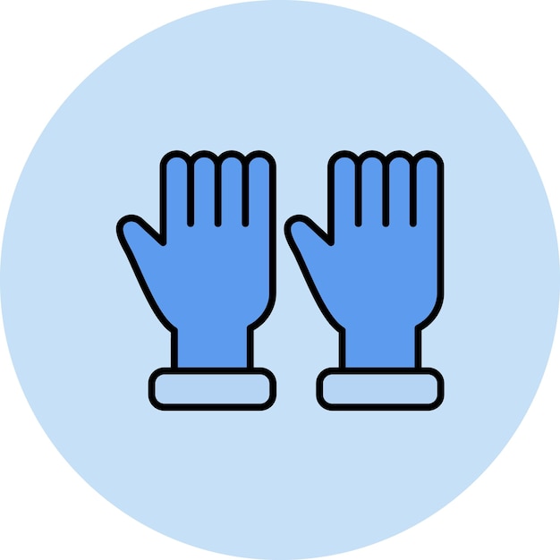 Protective Gloves Flat Illustration