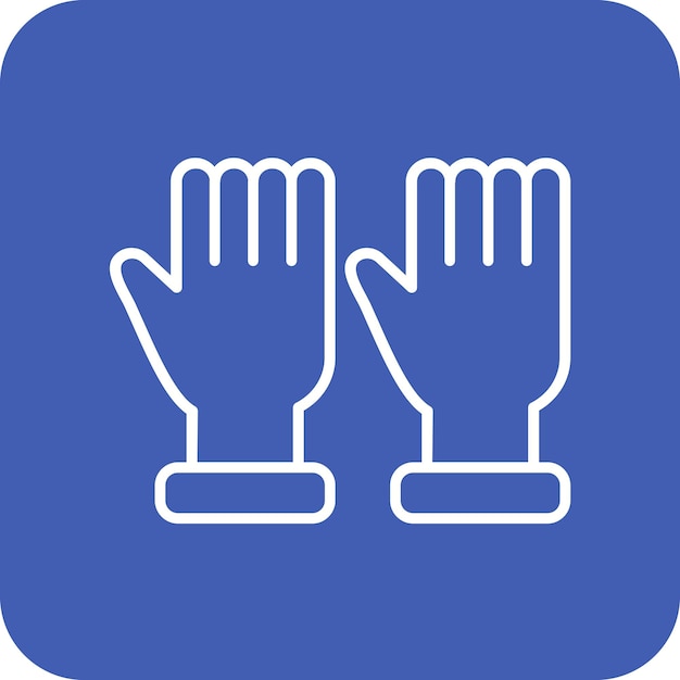 Векторное изображение значка защитных перчаток может быть использовано для улучшения дома