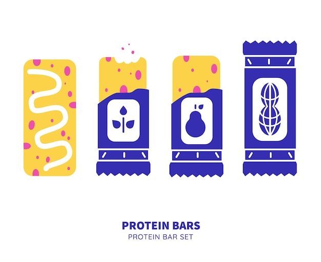 Vector protein bar in the vector linear style