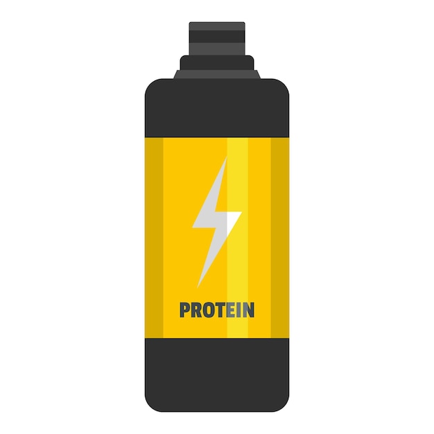 Protein bottle icon Flat illustration of protein bottle vector icon for web