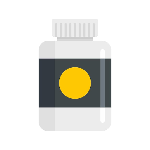 Protein powder jar icon Flat illustration of protein powder jar vector icon for web design