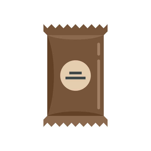 Protein snack bar icon flat vector Sweet granola Healthy food isolated