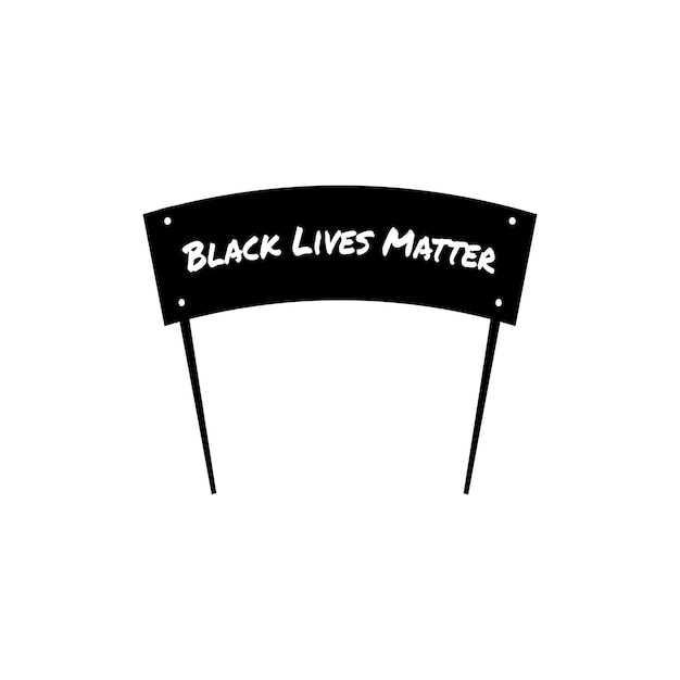 米国における黒人の人権に関する抗議バナーblack lives matter