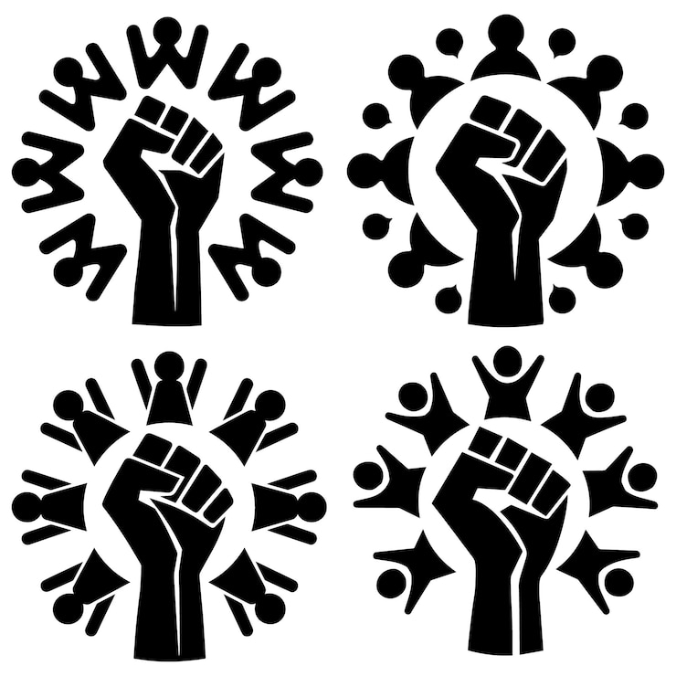 Vector protest hand vector design powerful symbol of resistance and solidarity